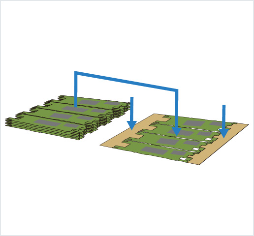 ［Image］PCB placer： HDI 基板用高精度框架排列机